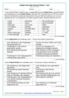 Vorschau - Test - Englischtest / Klassenarbeit zu Simple Past oder Present Perfect mit Lösungen - Seite 1
