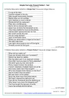Vorschau - Test - Englischtest / Klassenarbeit zu Simple Past oder Present Perfect mit Lösungen - Seite 3