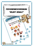 Vorschau - Unterrichtsreihen - Personenbeschreibung "selbst gemalt" - Deckblatt