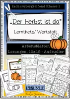 Vorschau - Arbeitsblätter - Der Herbst ist da - Lerntheke / Werkstatt zum Herbst - Differenzierung, Freiarbeit Klasse 1 - Deckblatt