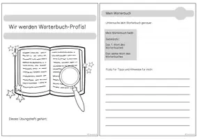 Vorschau - Arbeitsblätter - Arbeiten mit dem Wörterbuch - Übungskartei - Seite 1
