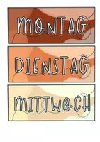 Vorschau - Bildkarten - Wochentagedatei - Schilder Tafelmaterial - Seite 1