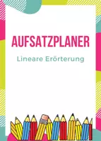 Vorschau - Arbeitsblätter - Aufsatzplaner Lineare Erörterung - Deckblatt