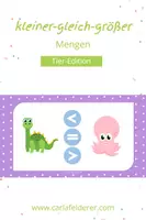 Vorschau - Fördermaterial/Inklusion - Größenvergleich: kleiner, gleich, größer Tiere - Deckblatt