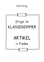 Vorschau - Poster - FREEBIE: DaZ - Schilder fürs Klassenzimmer, Artikel in Farbe - Deckblatt