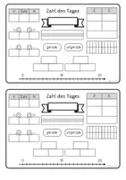 Vorschau - Arbeitsblätter - Zahl des Tages/ Zahl der Woche - Klasse 1-4 - Seite 1