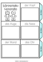 Vorschau - Unterrichtsreihen - Leporello | Körperteile | differenziert ab Klasse 1 - Seite 1