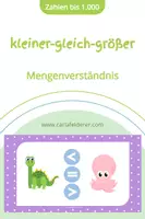 Vorschau - Fördermaterial/Inklusion - Größenvergleich: kleiner-gleich-größer Zahlen bis 1000 - Deckblatt