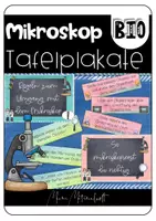 Vorschau - Merkblätter - Tafelplakate zum richtigen Umgang mit dem Mikroskop - Deckblatt