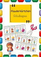 Vorschau - Fördermaterial/Inklusion - Plauderkärtchen/Sprechanlässe für den ersten Schultag - Seite 1