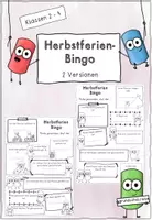 Vorschau - Arbeitsblätter - Herbstferien Bingo (Chalkys) - Deckblatt