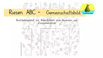 Vorschau - Mal- und Bastelvorlagen - Riesen-Gemeinschaftsbild - ABC Plakat Vorlagen - Deckblatt