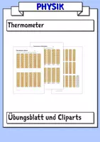 Vorschau - Arbeitsblätter - Thermometer ablesen / Temperatur einzeichnen - Deckblatt