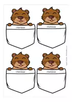 Vorschau - Mal- und Bastelvorlagen - Namensschild Otterklasse Klassentier - Seite 2