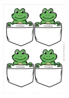 Vorschau - Mal- und Bastelvorlagen - Namensschild Froschklasse Klassentier Frosch - Seite 2