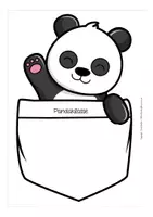 Vorschau - Mal- und Bastelvorlagen - Pandaklasse T-Shirt Sticker Klassentier Panda - Seite 1