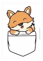 Vorschau - Mal- und Bastelvorlagen - Namensschild Fuchsklasse T-Shirt Sticker - Seite 1