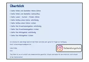 Vorschau - Arbeitsblätter - Meine Zähne - Milchgebiss - Erwachsenengebiss - Seite 2