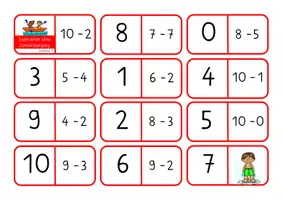 Vorschau - Spiele - 7 Dominos zur Subtraktion ohne Zehnerübergang im ZR bis 20 - Seite 2