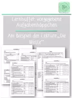 Vorschau - Stundenentwürfe - Lernbuffet: Aufgabenhäppchen am Beispiel von "Die Welle" - Deckblatt