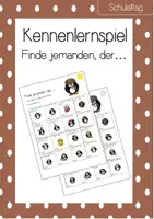 Vorschau - Arbeitsblätter - Kennenlernspiel - Finde jemanden, der... - Deckblatt