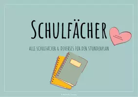 Vorschau - Bildkarten - alle Schulfächer inkl. Achtsamkeit & Glück - Deckblatt