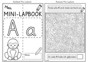 Vorschau - Unterrichtsreihen - Mini-Lapbook | Buchstabe A/a | Grundschrift - Seite 2