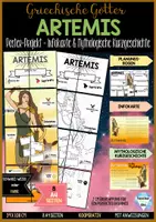 Vorschau - Unterrichtsreihen - Griechische Götter des Olymp | ARTEMIS Poster-Projekt + Steckbrief - Deckblatt