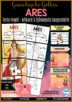 Vorschau - Unterrichtsreihen - Griechische Götter des Olymp | ARES Poster-Projekt + Steckbrief - Deckblatt