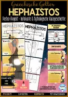 Vorschau - Unterrichtsreihen - Griechische Götter des Olymp | HEPHAISTOS Poster-Projekt + Steckbrief - Deckblatt