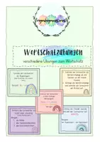 Vorschau - Stationenlernen - Verschiedene Wortschatzübungen - Deckblatt
