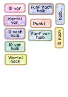 Vorschau - Mal- und Bastelvorlagen - Mathematik Die Uhr Legepuzzle Tafelmaterial Bastelvorlage - Seite 3