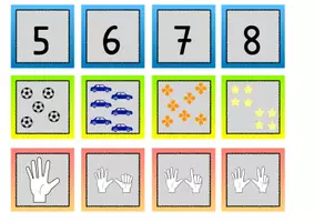 Vorschau - Spiele - Mengen Zuordnen - Legekarten - Seite 1