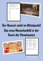 Vorschau - Arbeitsblätter - Das neue Menschenbild in der Kunst der Renaissance (mit EWH) - Deckblatt