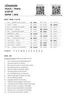 Vorschau - Arbeitsblätter - Arbeitsblatt "some - any - much - many - a loft of" mit Erklärvideo, Lösungen und Onlineübungen - Seite 1