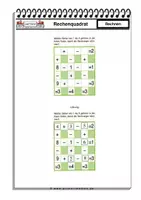 Vorschau - Arbeitsblätter - Mathelogie Klasse 2-4 - RECHENQUADRAT - Seite 1