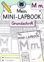 Vorschau - Unterrichtsreihen - Mini-Lapbook | Buchstabe M/m| Grundschrift - Deckblatt