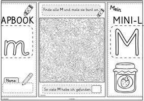 Vorschau - Unterrichtsreihen - Mini-Lapbook | Buchstabe M/m| Grundschrift - Seite 3