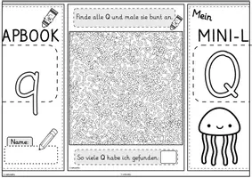 Vorschau - Unterrichtsreihen - Mini-Lapbook | Buchstabe Q/q | Grundschrift - Seite 3