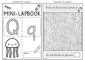 Vorschau - Unterrichtsreihen - Mini-Lapbook | Buchstabe Q/q | Grundschrift - Seite 2