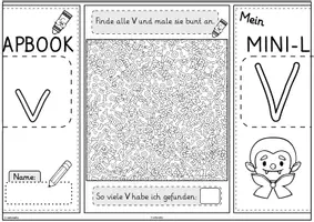 Vorschau - Unterrichtsreihen - Mini-Lapbook | Buchstabe V/v | Grundschrift - Seite 3