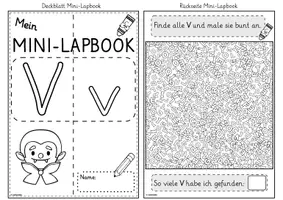 Vorschau - Unterrichtsreihen - Mini-Lapbook | Buchstabe V/v | Grundschrift - Seite 2