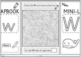 Vorschau - Unterrichtsreihen - Mini-Lapbook | Buchstabe W/w | Grundschrift - Seite 3