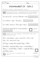Vorschau - Arbeitsblätter - Wochen-Leseblatt 24 - tz - Frohes Lernen in Druckschrift - Seite 3
