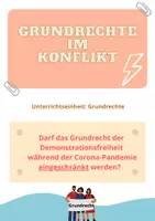 Vorschau - Arbeitsblätter - Grundrechte im Konflikt I Corona - Einschränkung der Demonstrationsfreiheit - Partnerbriefing - Deckblatt
