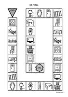 Vorschau - Spiele - Spielfeld - Möbel - Freiarbeit DaZ / DaF - Grundschule - Deckblatt