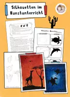 Vorschau - Mal- und Bastelvorlagen - Fertige Kunststunde, Tiere als Silhouetten - Deckblatt