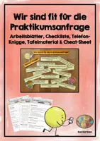 Vorschau - Arbeitsblätter - Praktikumsplatzsuche - Telefonanfrage - Deckblatt