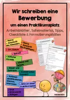 Vorschau - Arbeitsblätter - Bewerbung um ein Praktikum - Tafelmaterial, Arbeitsblätter - Deckblatt