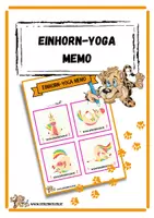 Vorschau - Spiele - Einhorn Memo mit Einhorn-Yoga - Deckblatt